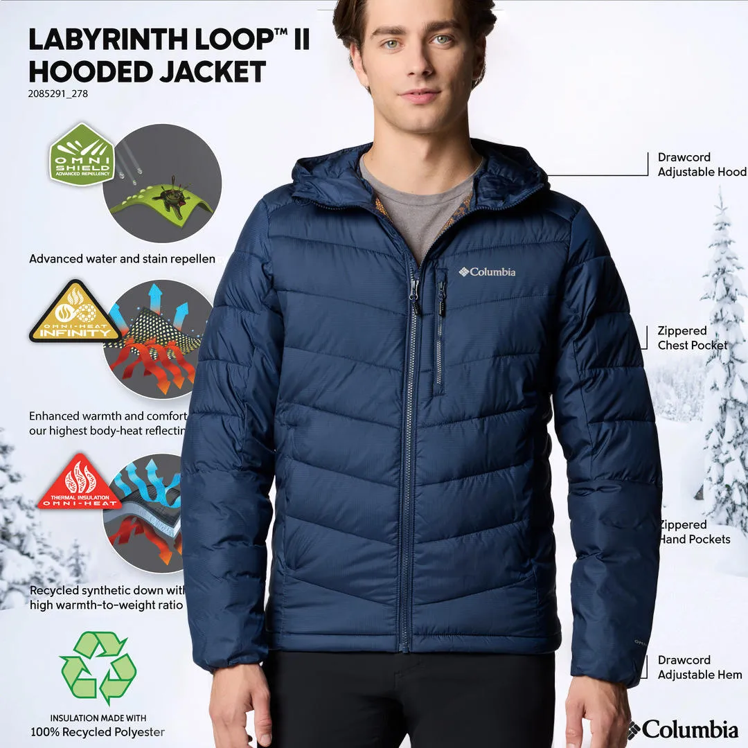 Columbia Men Blue Omni-Heat Infinity Labyrinth Loop II Hooded Jacket
