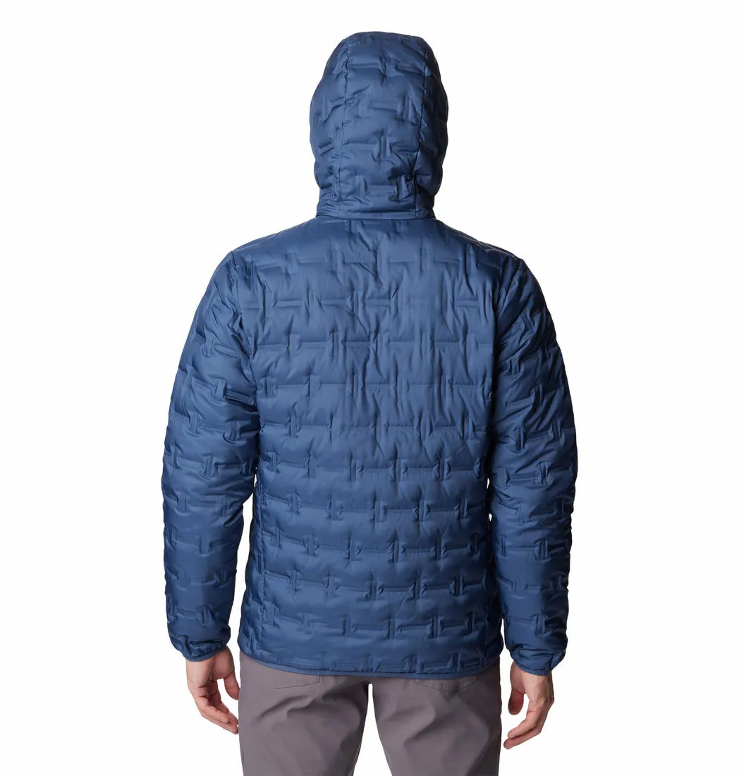 Columbia Men Blue Omni-Heat Reflective Delta Ridge Hooded Down Jacket