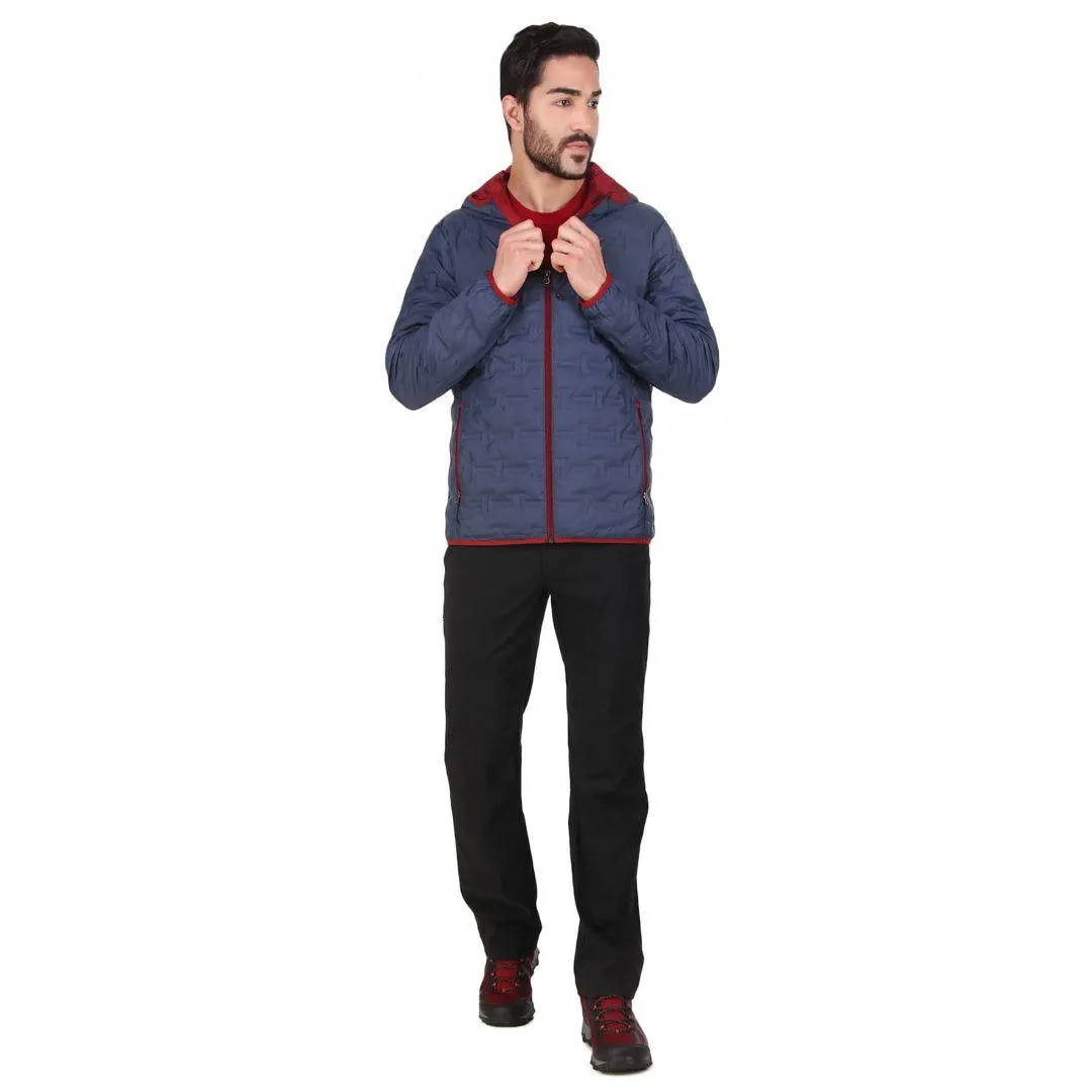 Columbia Men Blue Omni-Heat Reflective Delta Ridge Hooded Down Jacket