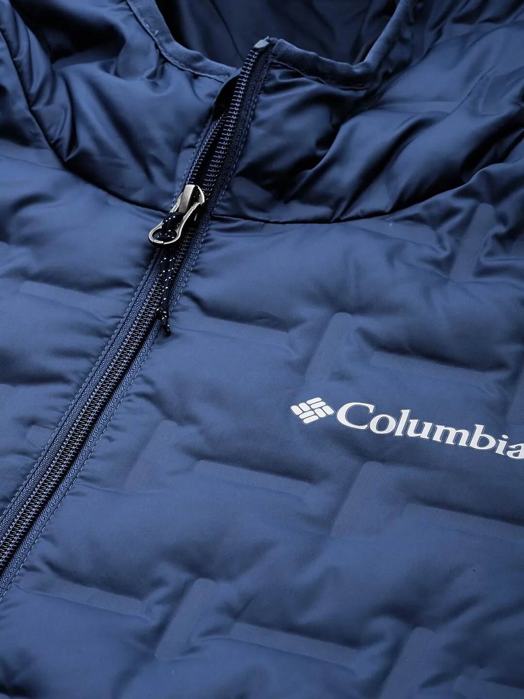 Columbia Men Blue Omni-Heat Reflective Delta Ridge Hooded Down Jacket