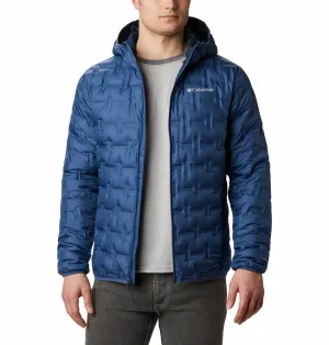 Columbia Men Blue Omni-Heat Reflective Delta Ridge Hooded Down Jacket