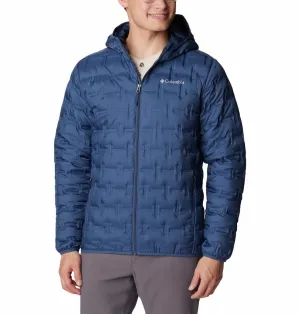Columbia Men Blue Omni-Heat Reflective Delta Ridge Hooded Down Jacket