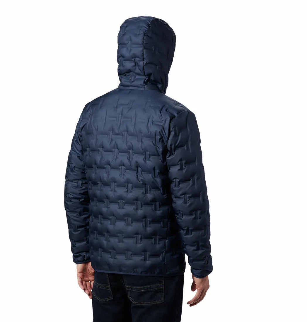 Columbia Men Blue Omni-Heat Reflective Delta Ridge Hooded Down Jacket
