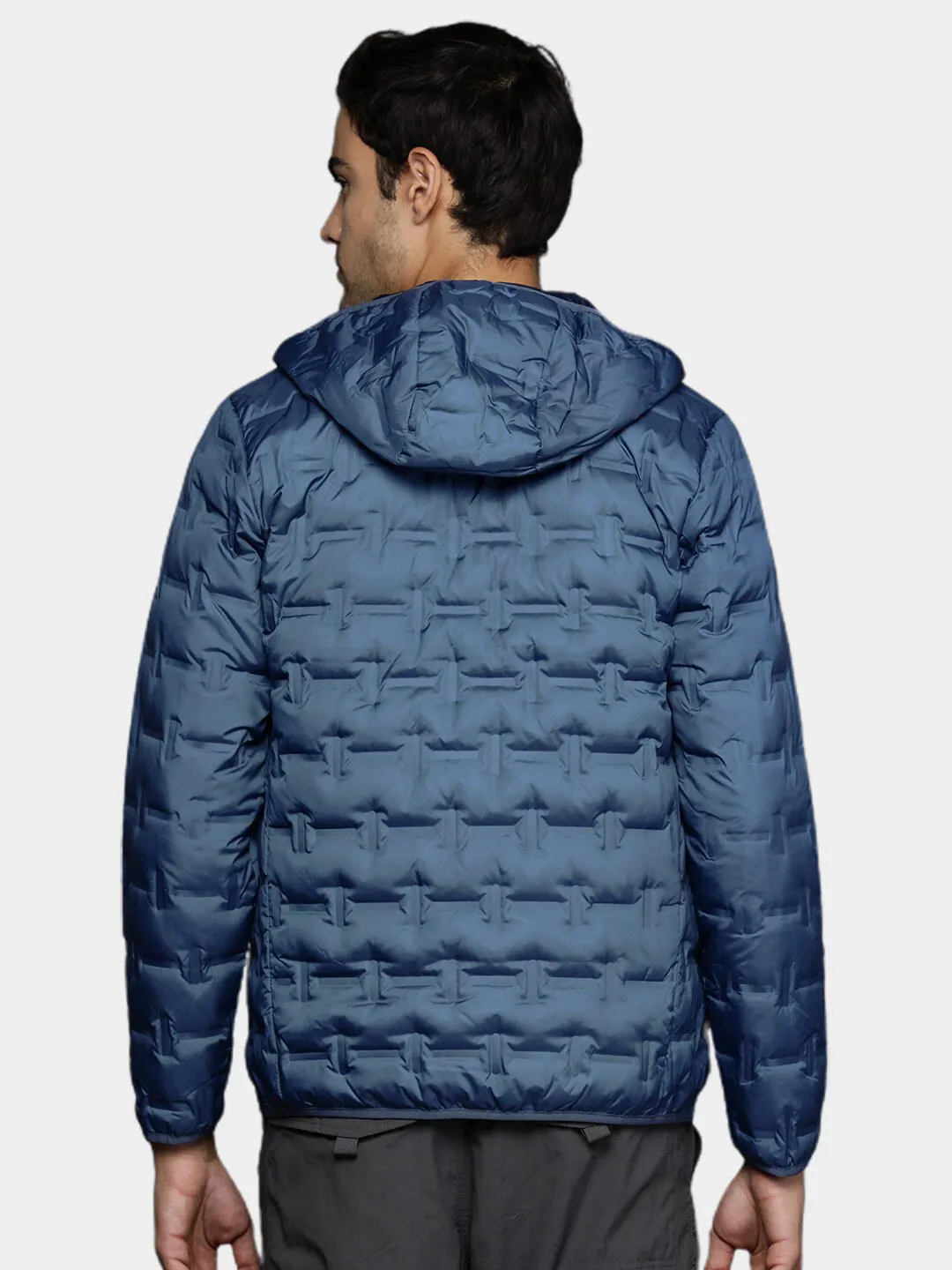 Columbia Men Blue Omni-Heat Reflective Delta Ridge Hooded Down Jacket