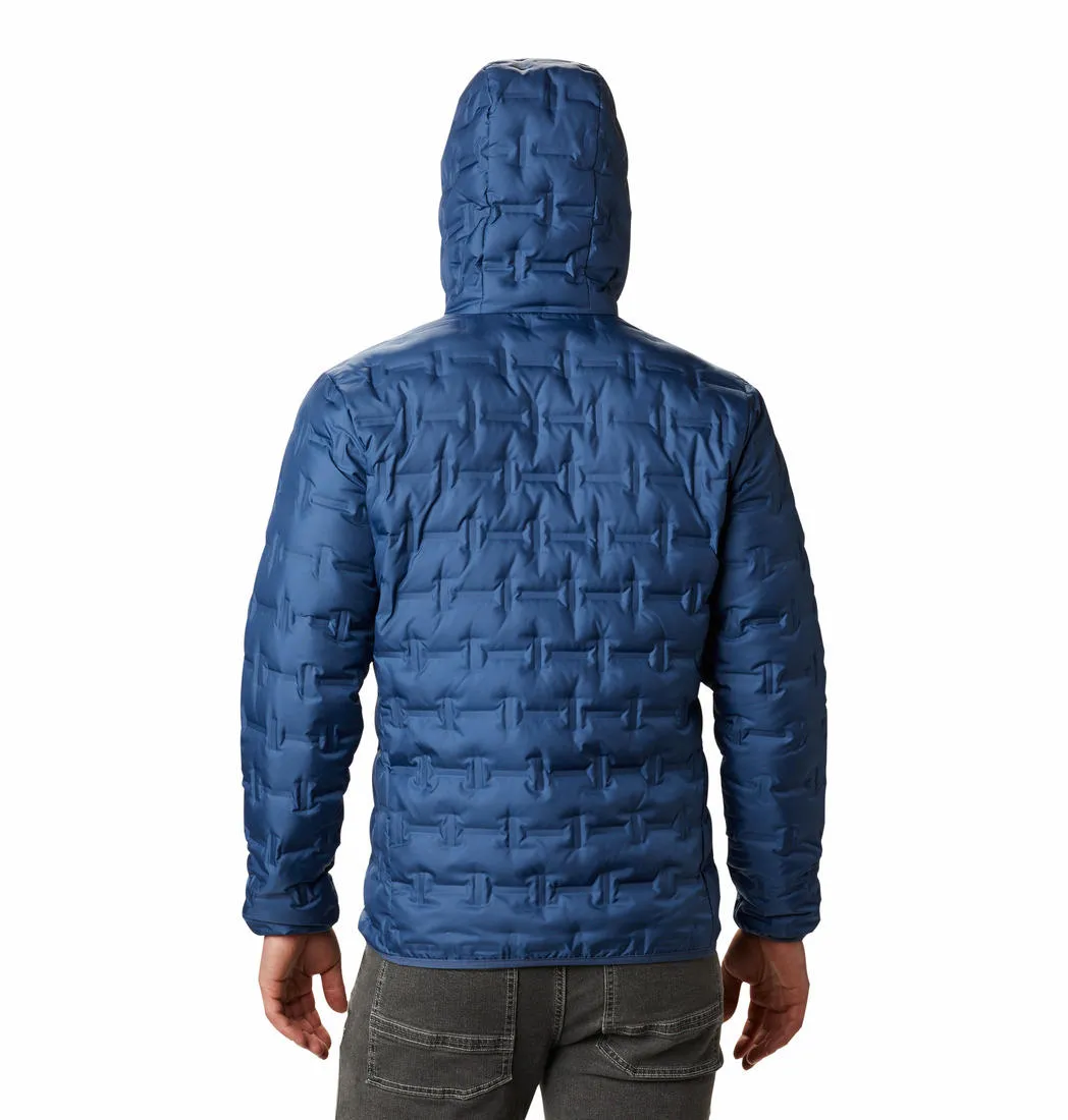 Columbia Men Blue Omni-Heat Reflective Delta Ridge Hooded Down Jacket