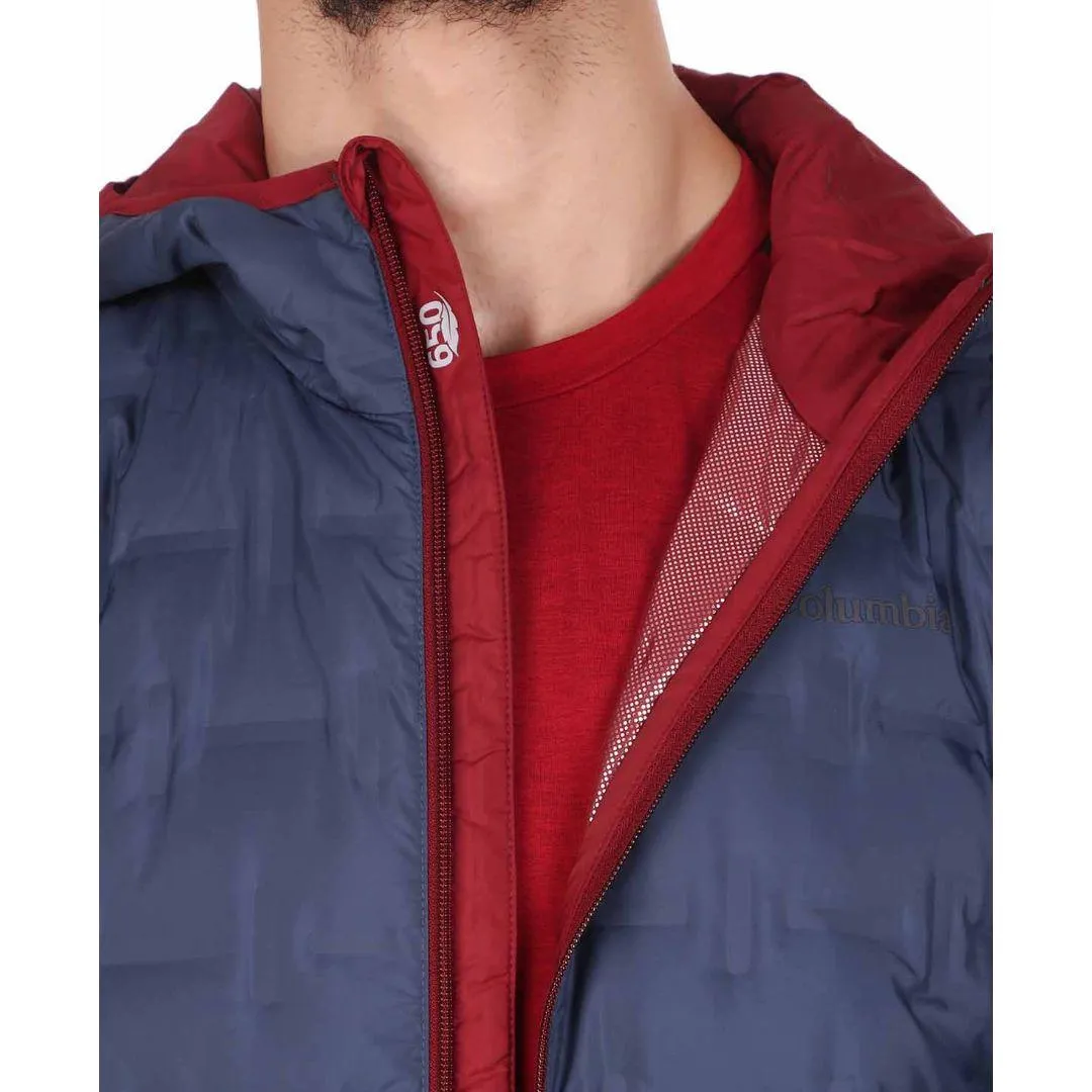 Columbia Men Blue Omni-Heat Reflective Delta Ridge Hooded Down Jacket
