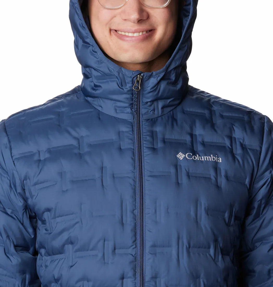 Columbia Men Blue Omni-Heat Reflective Delta Ridge Hooded Down Jacket