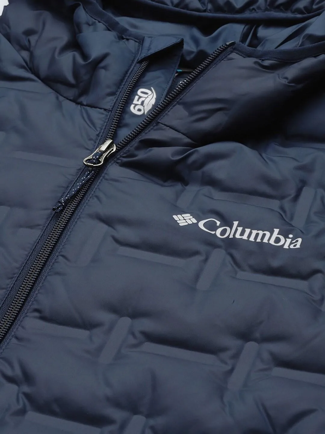 Columbia Men Blue Omni-Heat Reflective Delta Ridge Hooded Down Jacket