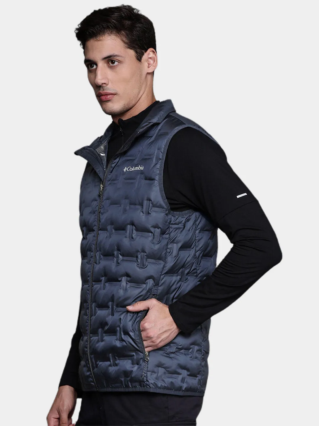 Columbia Men Blue Omni-Heat Reflective Delta Ridge Vest