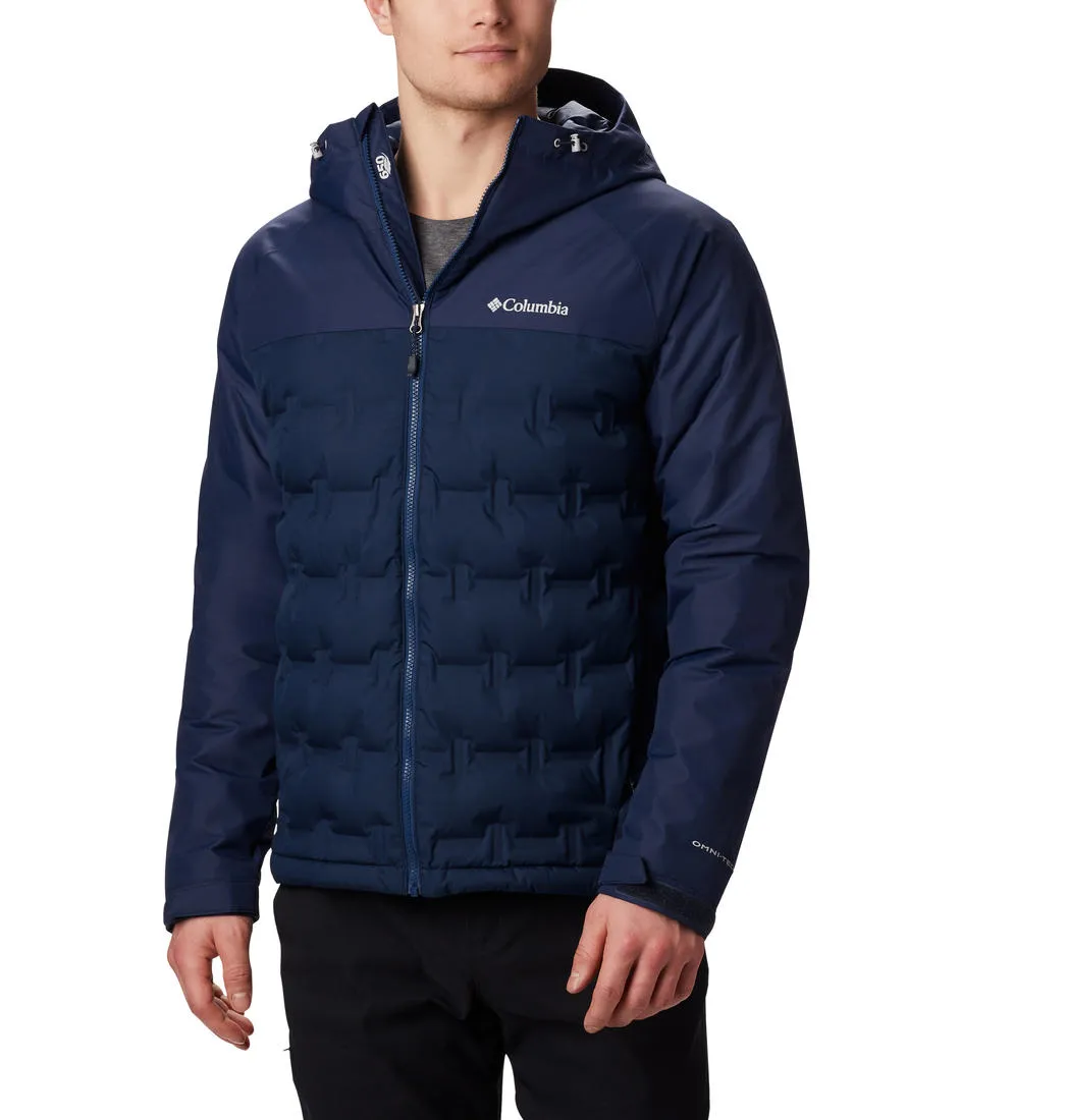 Columbia Men Blue Omni-Heat Reflective Grand Trek Down Jacket