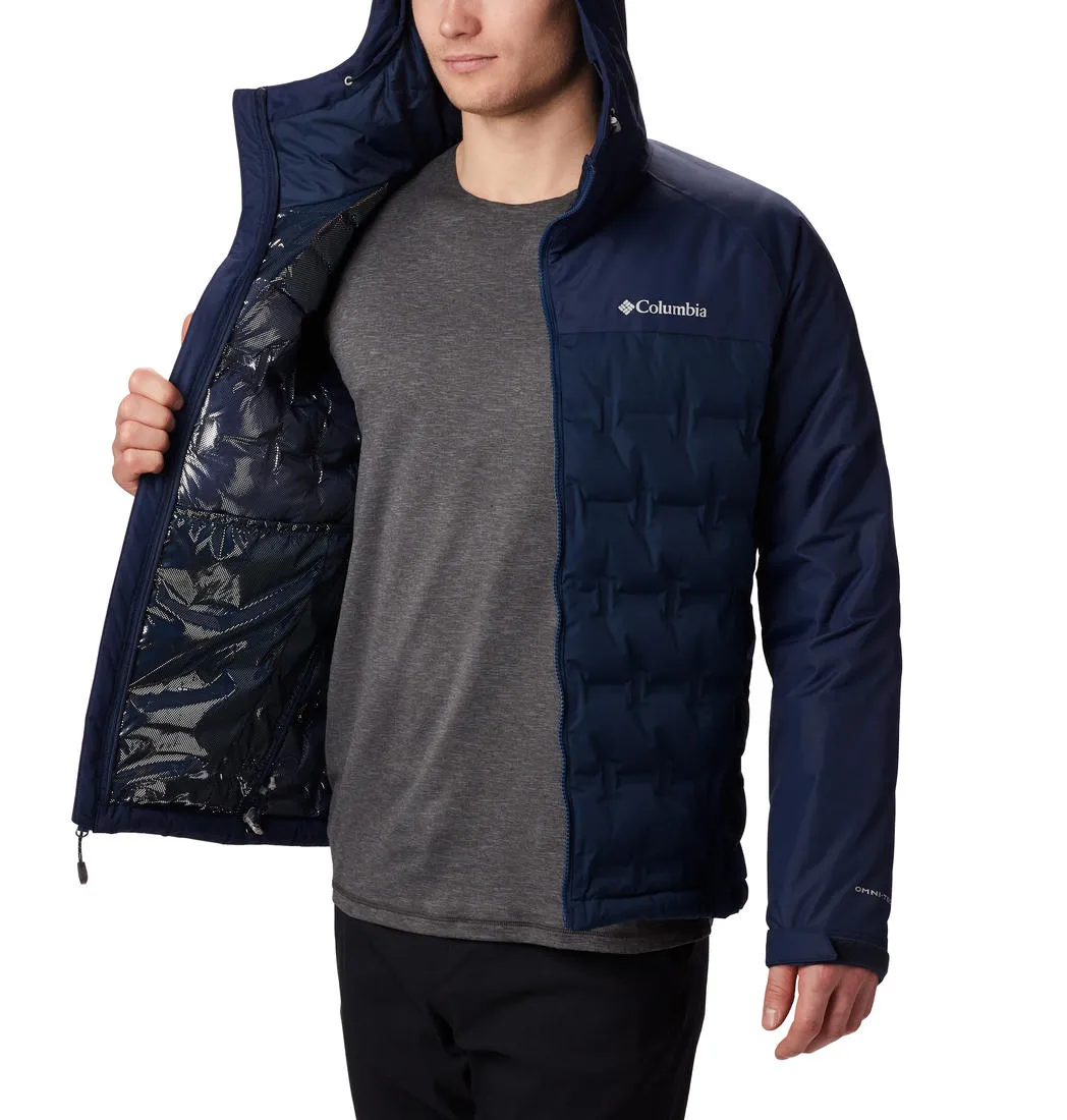 Columbia Men Blue Omni-Heat Reflective Grand Trek Down Jacket
