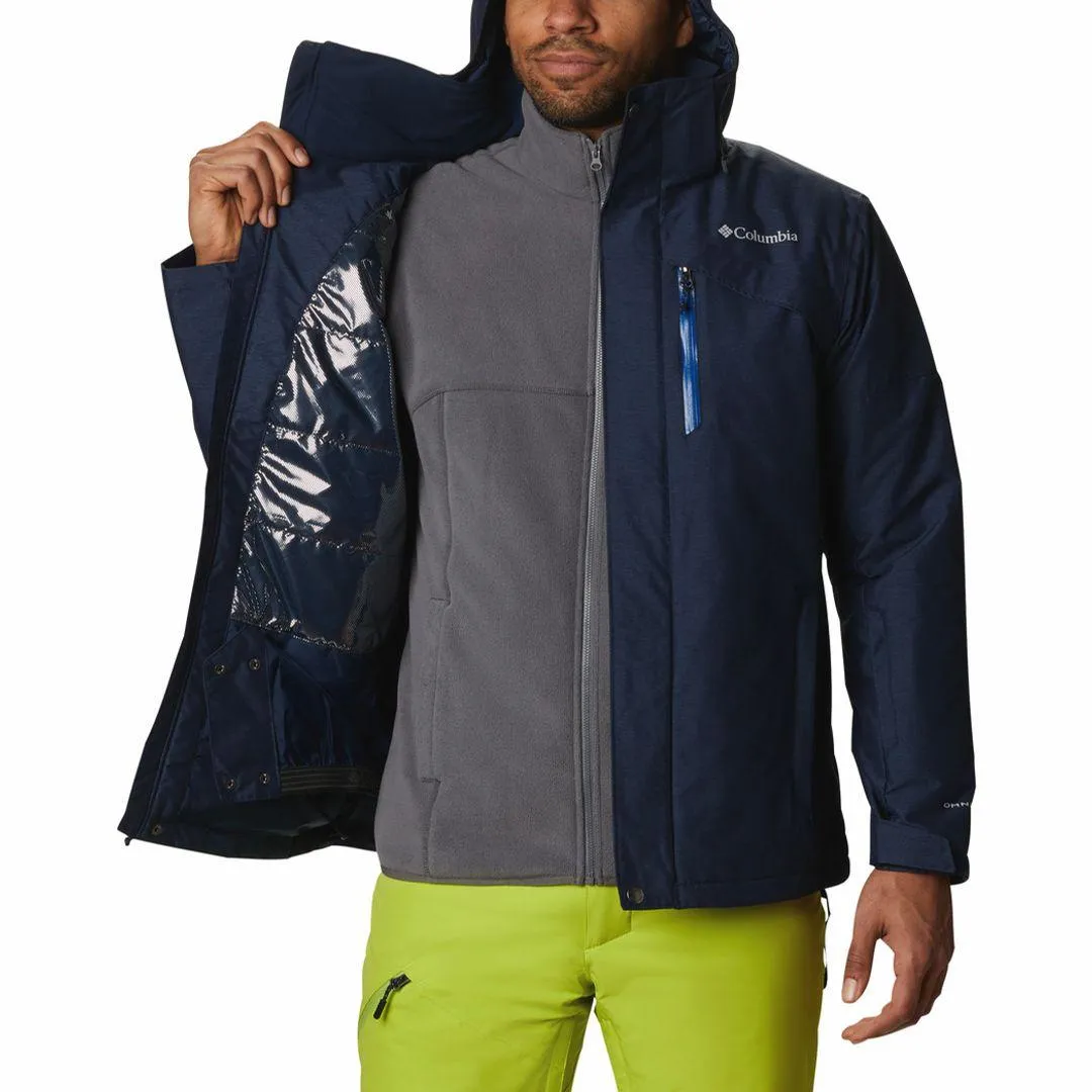 Columbia Men Blue Omni-Heat Reflective Last Tracks Jacket