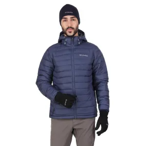 Columbia Men Blue Omni-Heat Reflective Powder Lite Hooded Jacket