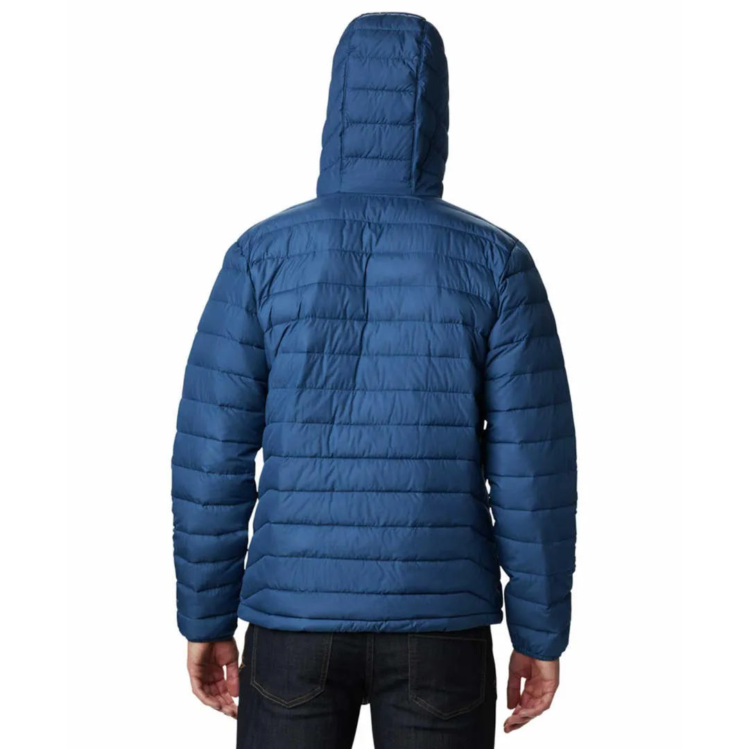 Columbia Men Blue Omni-Heat Reflective Powder Lite Hooded Jacket