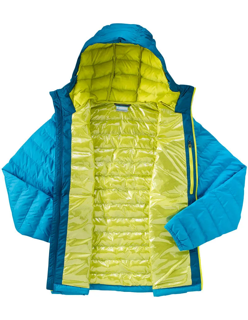 Columbia Men Blue Omni-Heat Reflective Powder Lite Hooded Jacket