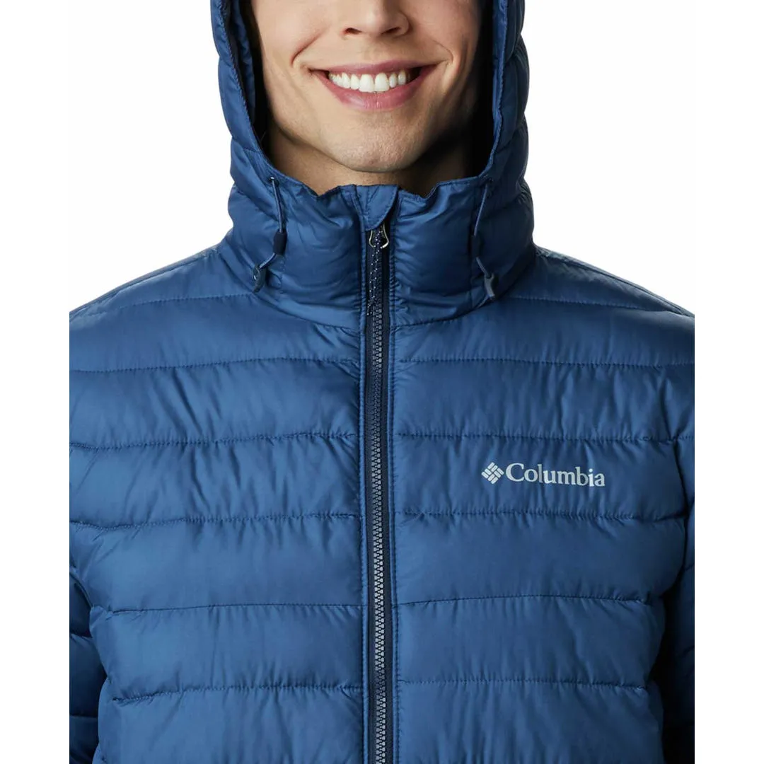 Columbia Men Blue Omni-Heat Reflective Powder Lite Hooded Jacket