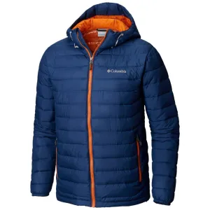 Columbia Men Blue Omni-Heat Reflective Powder Lite Hooded Jacket
