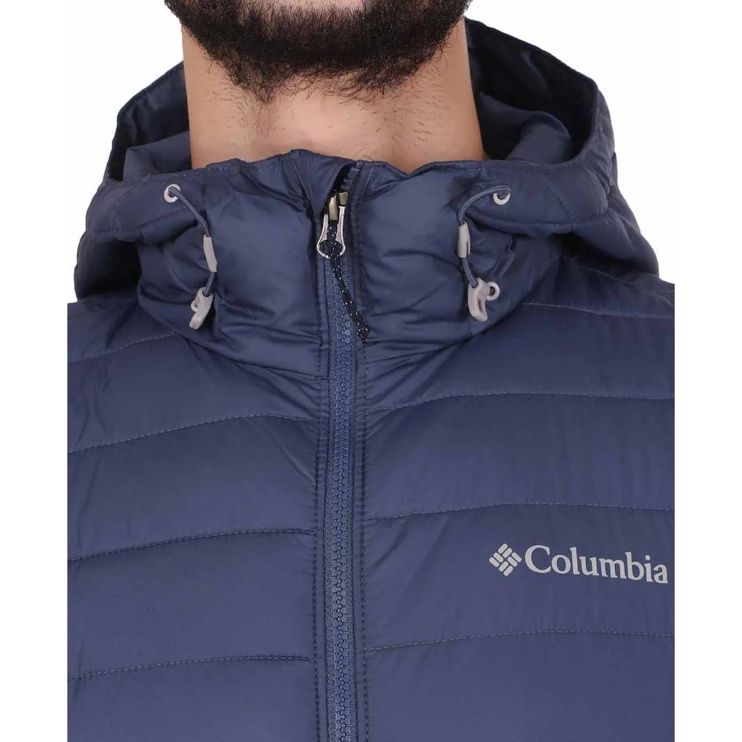 Columbia Men Blue Omni-Heat Reflective Powder Lite Hooded Jacket