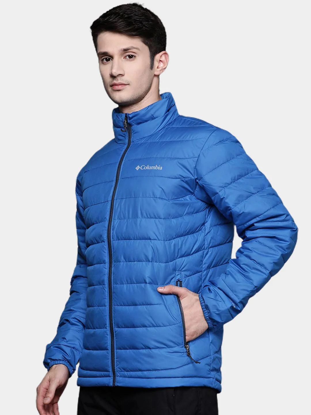 Columbia Men Blue Omni-Heat Reflective Powder Lite Jacket