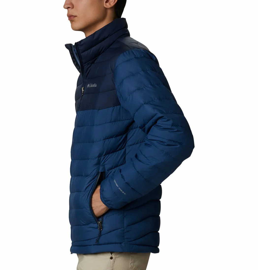 Columbia Men Blue Omni-Heat Reflective Powder Lite Jacket