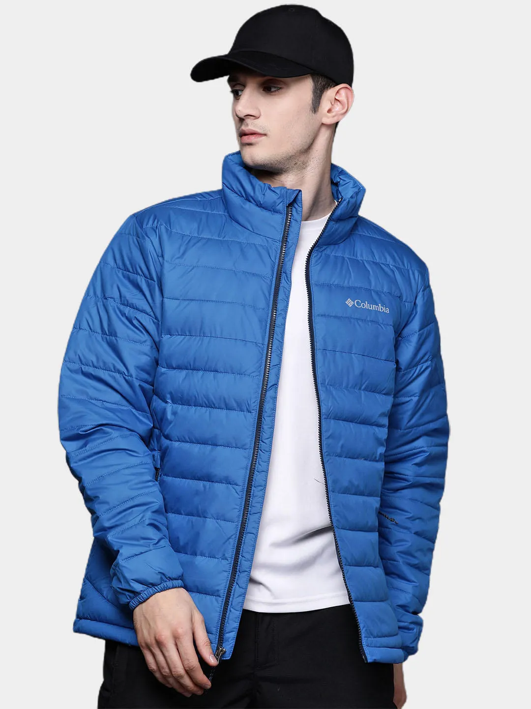 Columbia Men Blue Omni-Heat Reflective Powder Lite Jacket