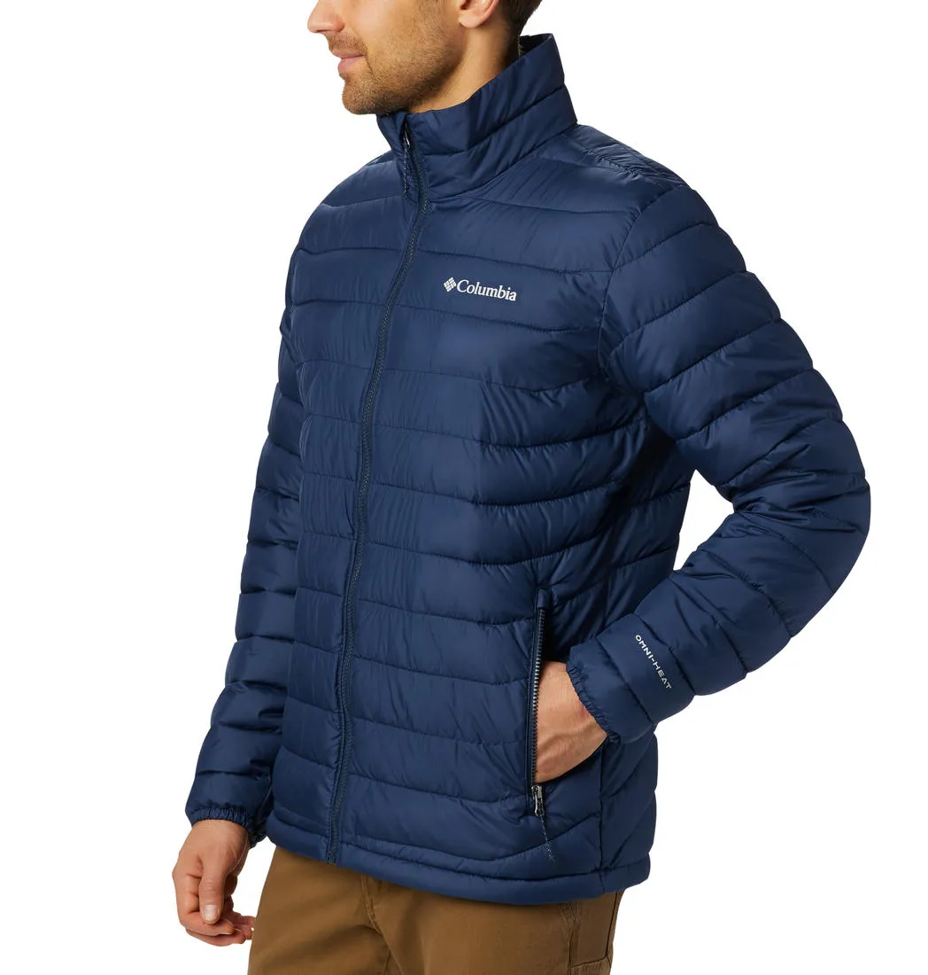 Columbia Men Blue Omni-Heat Reflective Powder Lite Jacket