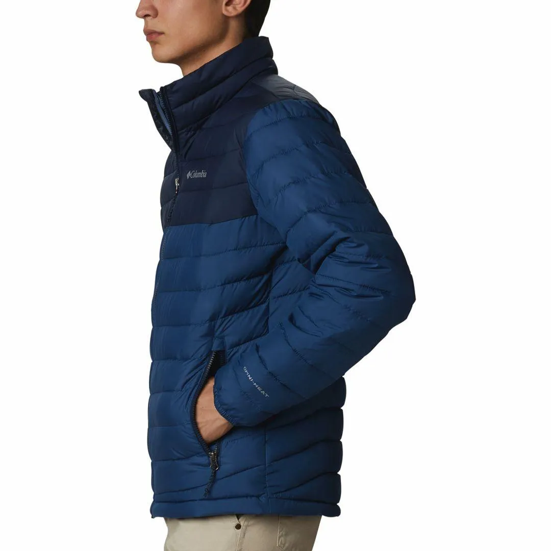 Columbia Men Blue Omni-Heat Reflective Powder Lite Jacket