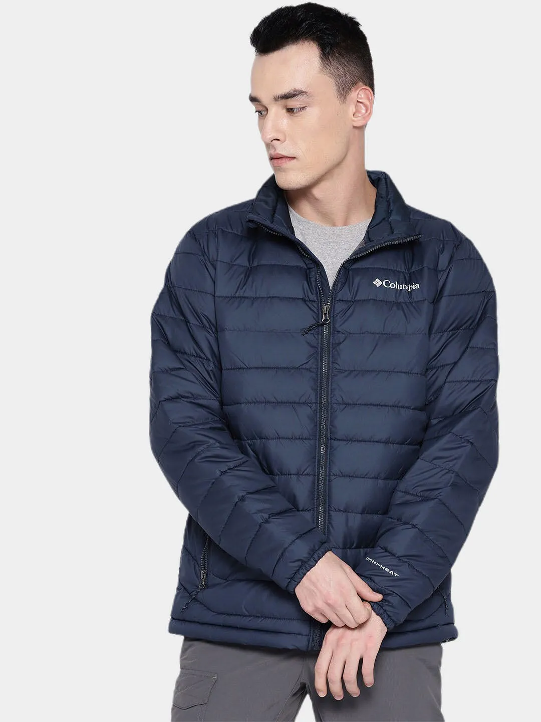 Columbia Men Blue Omni-Heat Reflective Powder Lite Jacket