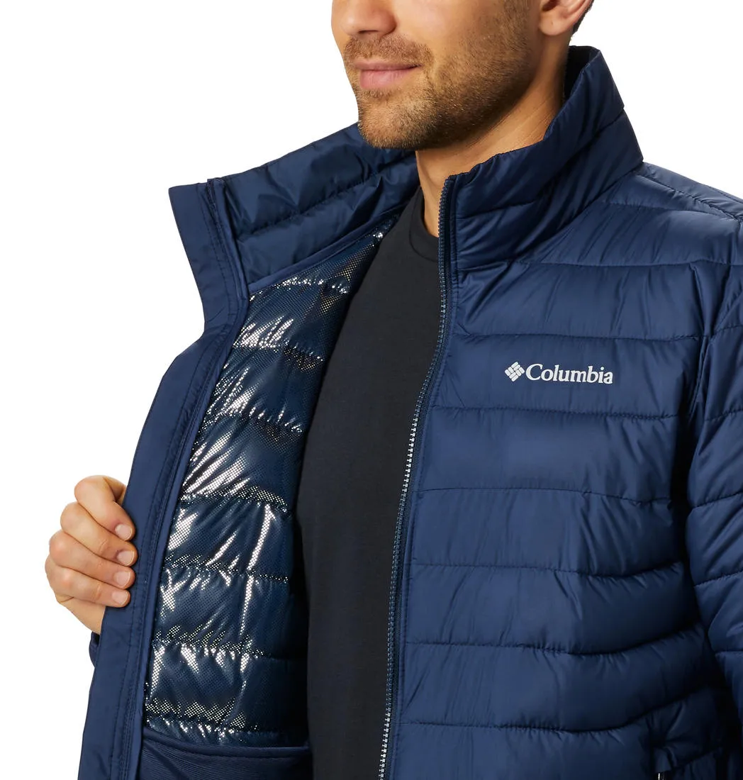 Columbia Men Blue Omni-Heat Reflective Powder Lite Jacket