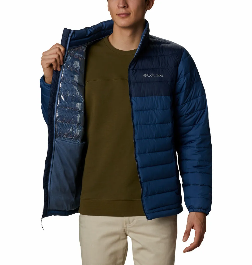 Columbia Men Blue Omni-Heat Reflective Powder Lite Jacket