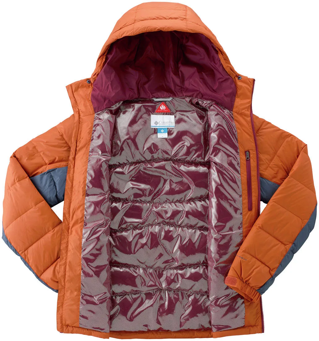 Columbia Men Blue Omni-Heat Reflective Quantum Voyage II Hooded Down Jacket