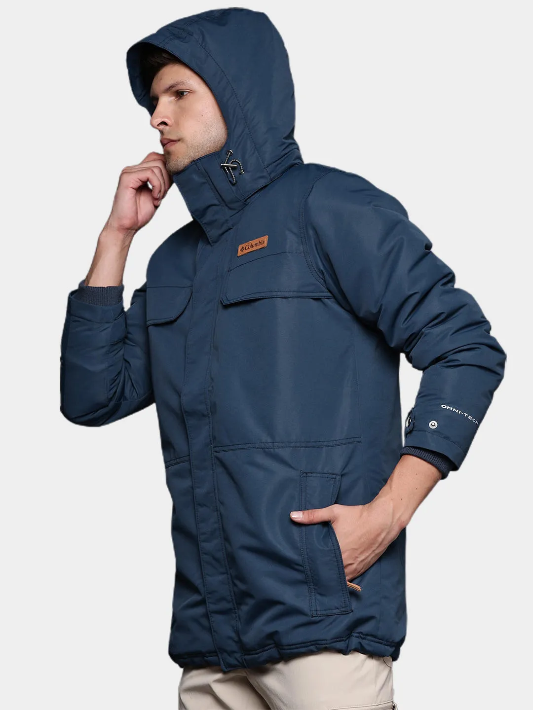Columbia Men Blue Omni-Heat Reflective Rugged Path Parka Parka Jacket