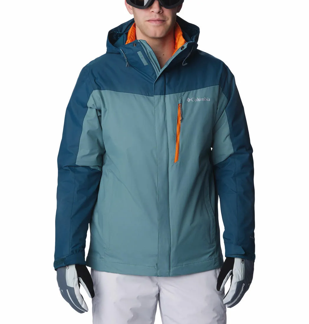 Columbia Men Blue Omni-Heat Reflective Whirlibird IV Inetrchangeable Jacket
