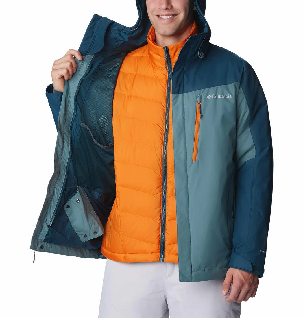 Columbia Men Blue Omni-Heat Reflective Whirlibird IV Inetrchangeable Jacket