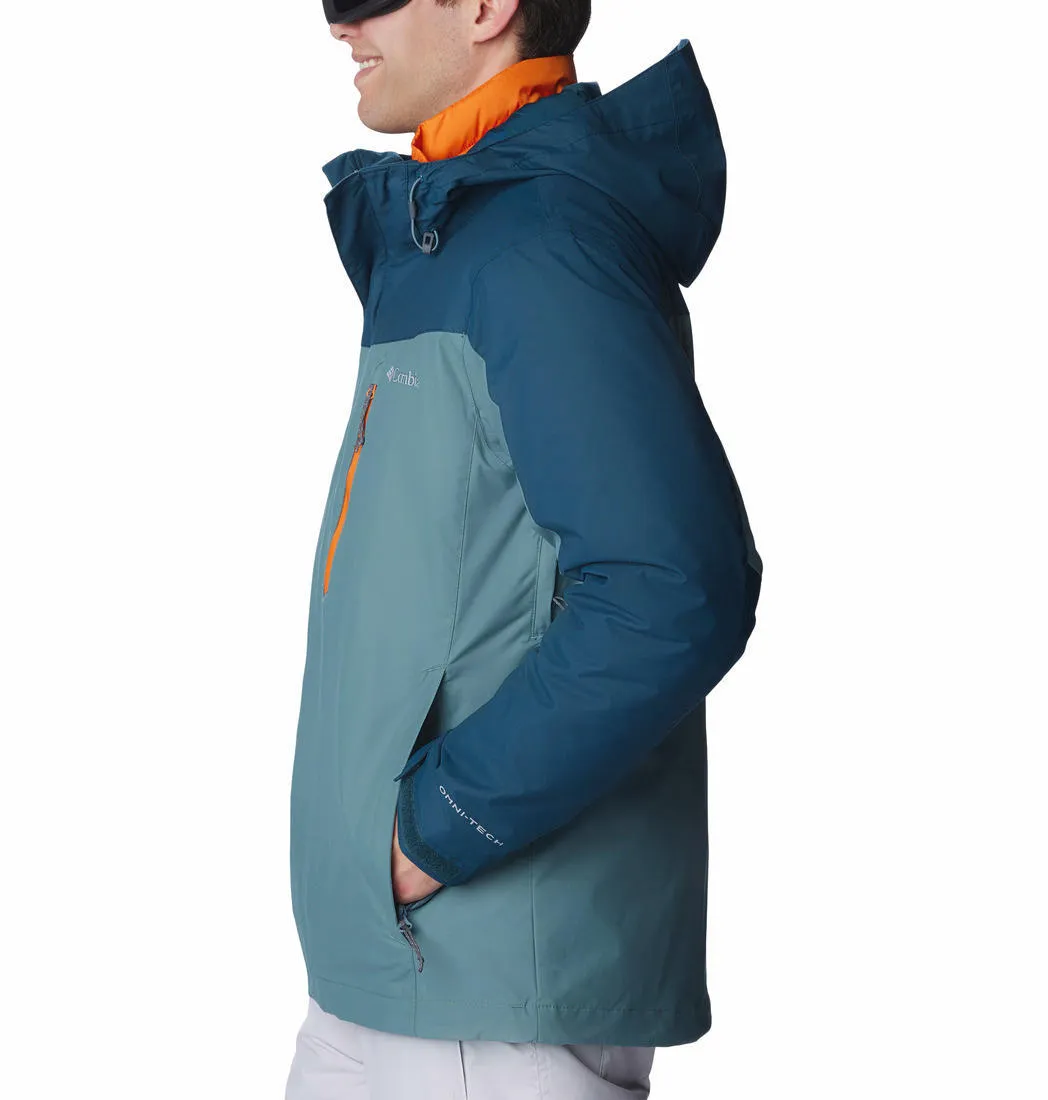 Columbia Men Blue Omni-Heat Reflective Whirlibird IV Inetrchangeable Jacket