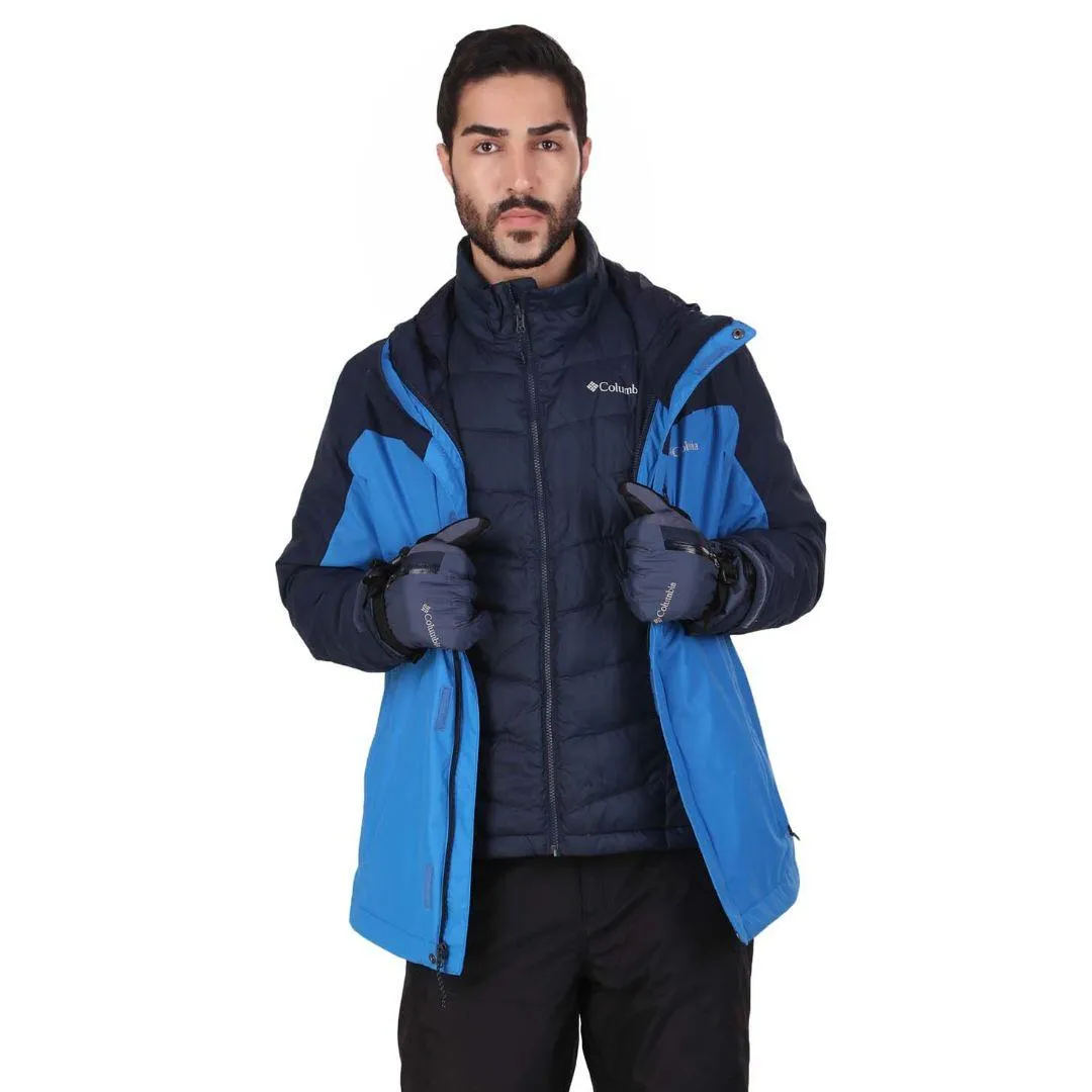 Columbia Men Blue Omni-Heat Reflective Whirlibird IV Inetrchangeable Jacket