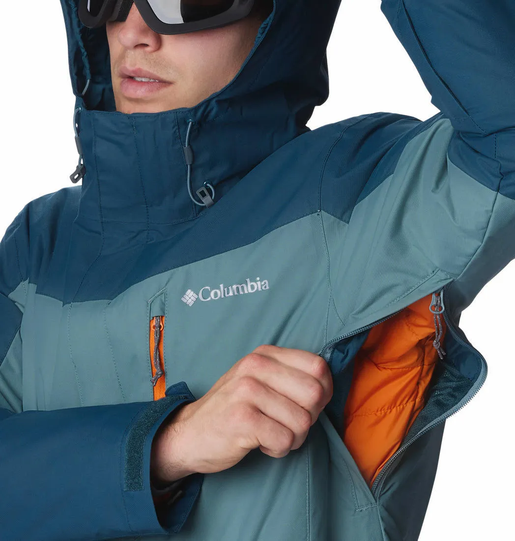 Columbia Men Blue Omni-Heat Reflective Whirlibird IV Inetrchangeable Jacket