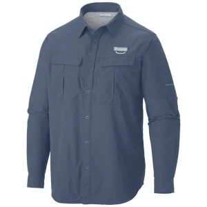 Columbia Men Blue Omni-Shield Cascades Explorer Long Sleeve Shirt
