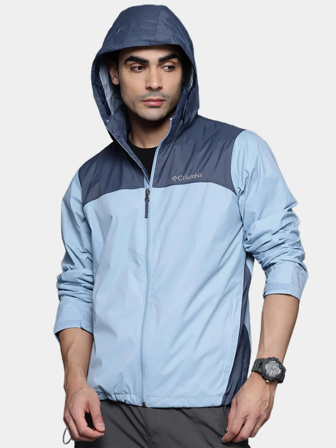 Columbia Men Blue Omni-Shield Glennaker Lake Rain Waterproof Rain Jacket
