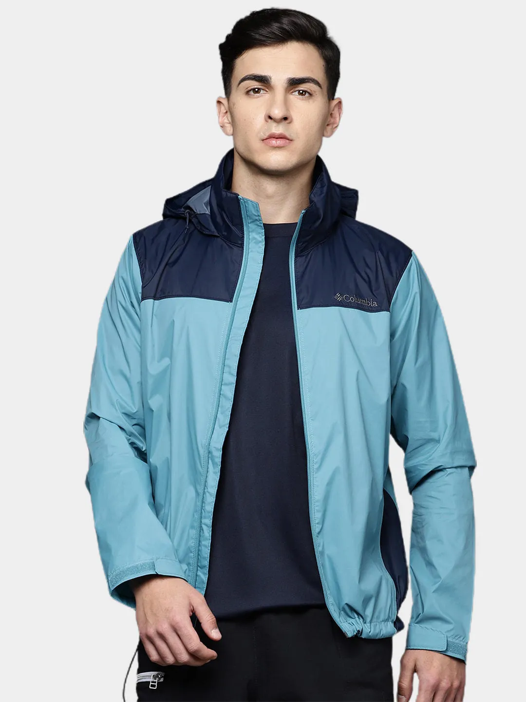 Columbia Men Blue Omni-Shield Glennaker Lake Rain Waterproof Rain Jacket