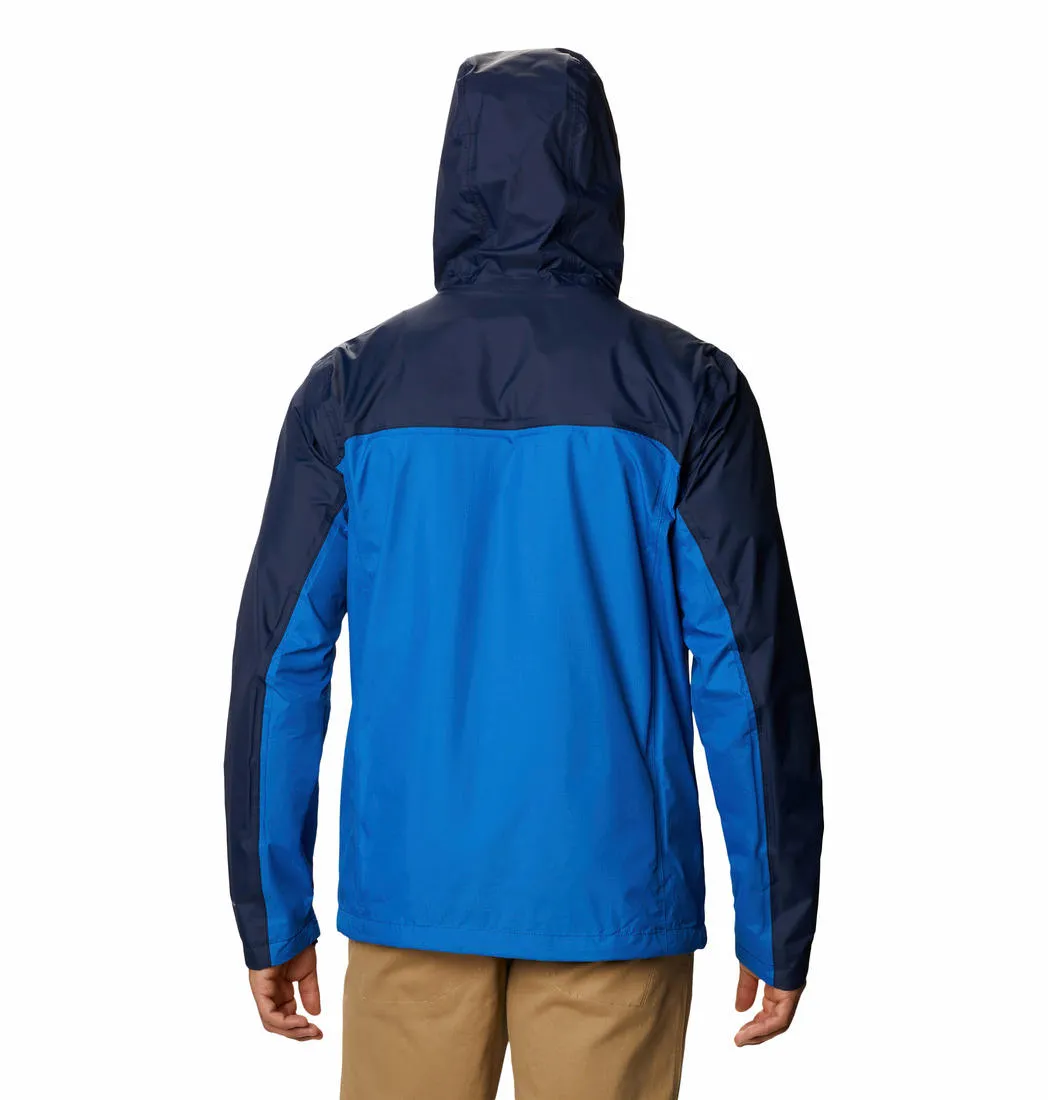 Columbia Men Blue Omni-Tech Pouring Adventure II Waterproof Rain Jacket