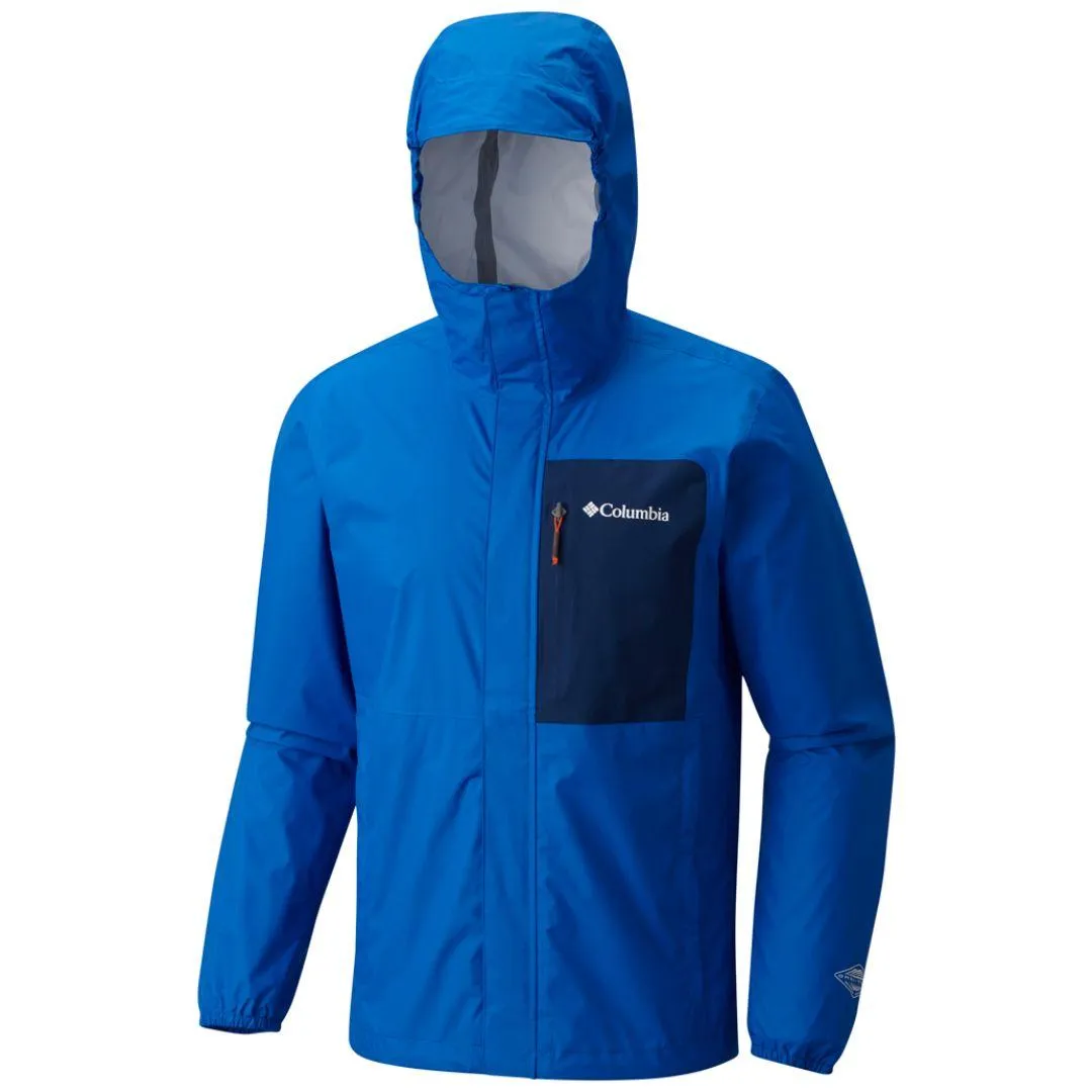 Columbia Men Blue Omni-Tech Summit Sleeker Shell Waterproof Rain Jacket