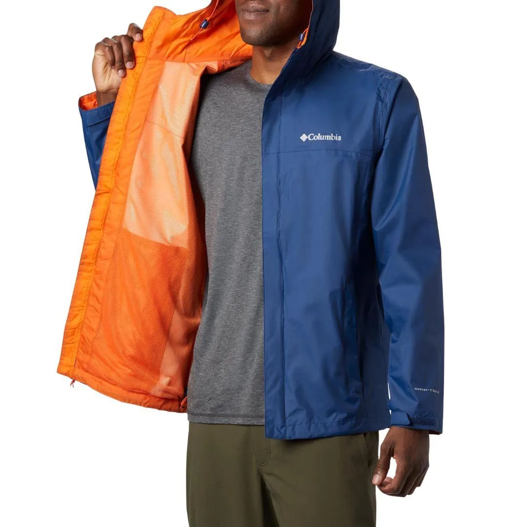 Columbia Men Blue Omni-Tech Watertight II Waterproof Rain Jacket