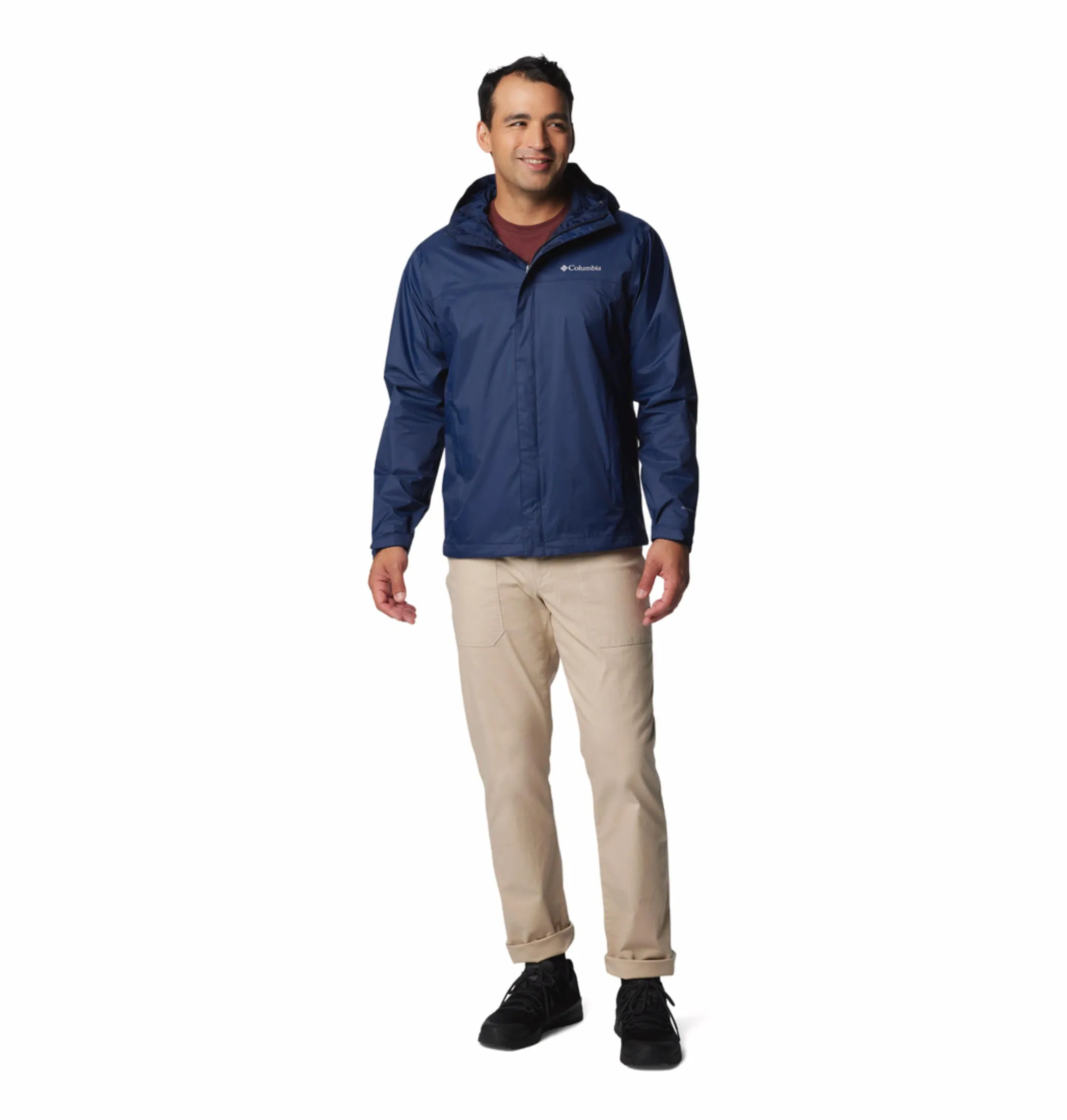 Columbia Men Blue Omni-Tech Watertight II Waterproof Rain Jacket