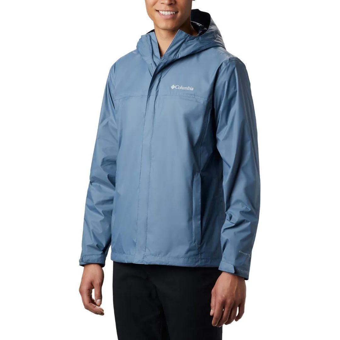 Columbia Men Blue Omni-Tech Watertight II Waterproof Rain Jacket
