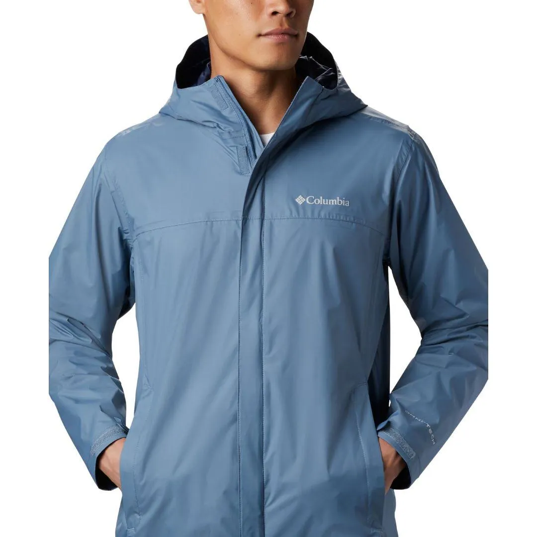 Columbia Men Blue Omni-Tech Watertight II Waterproof Rain Jacket