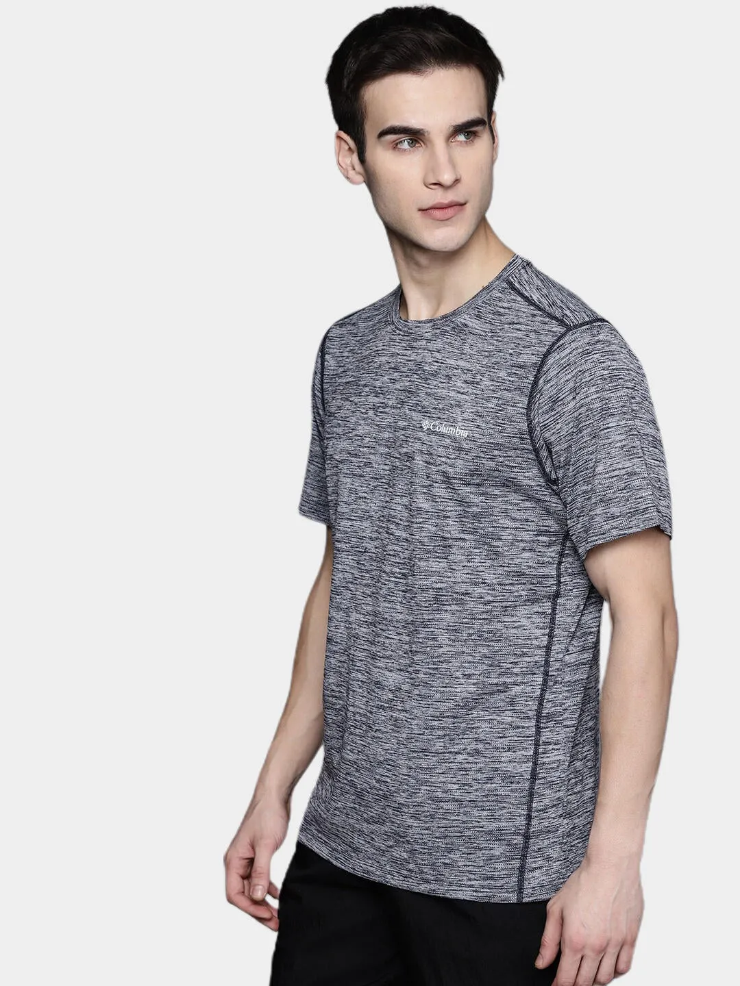 Columbia Men Blue Omni-Wick Deschutes Runner Tshirt