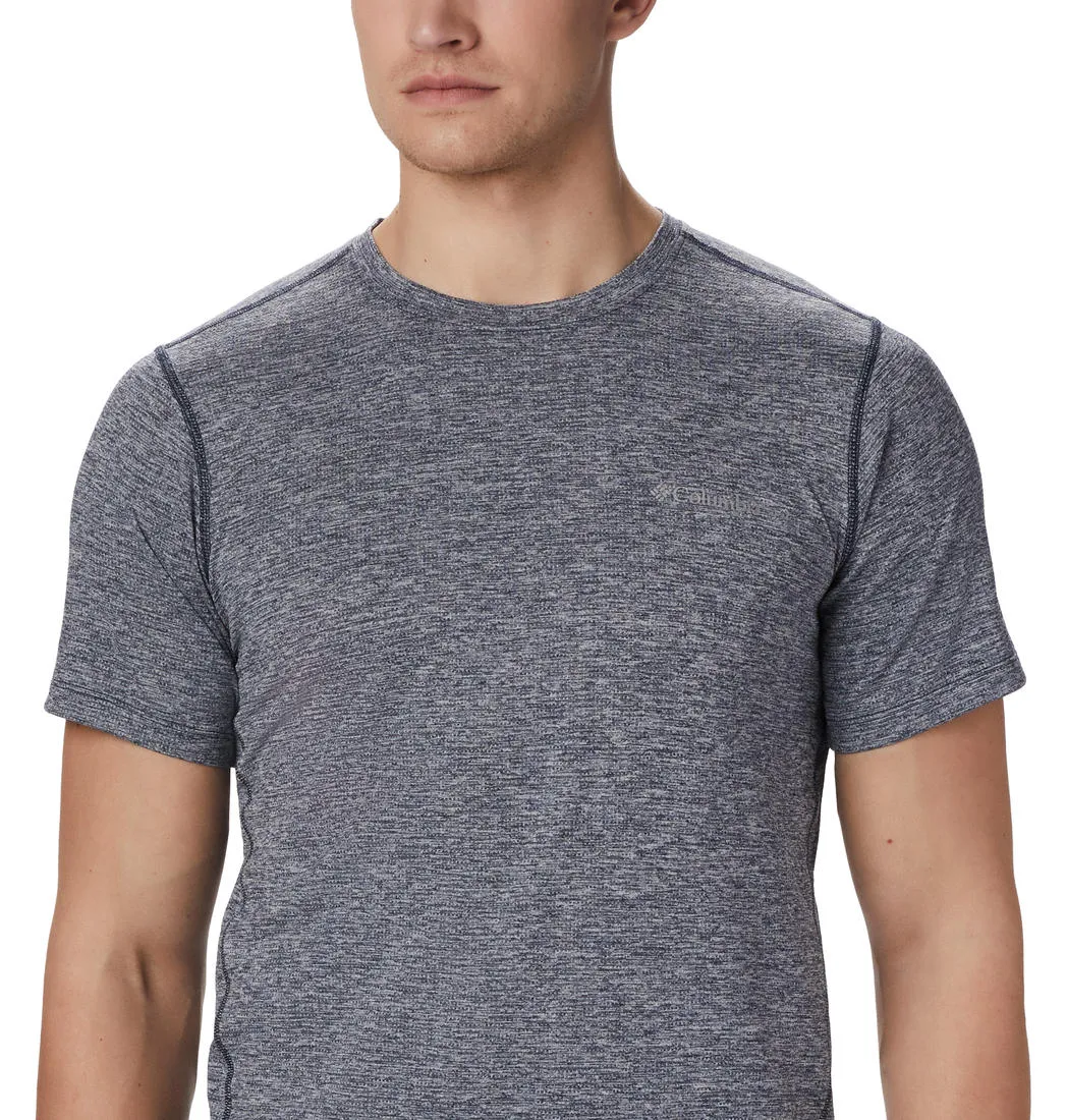 Columbia Men Blue Omni-Wick Deschutes Runner Tshirt