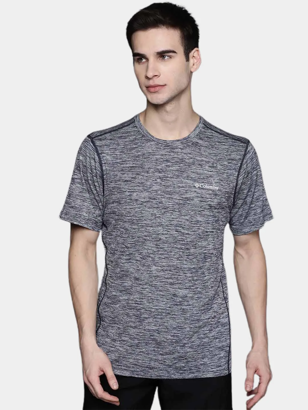 Columbia Men Blue Omni-Wick Deschutes Runner Tshirt