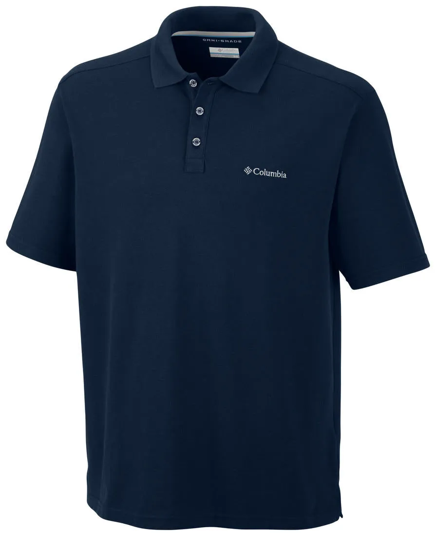 Columbia Men Blue Omni-Wick Elm Creek Polo Tshirt
